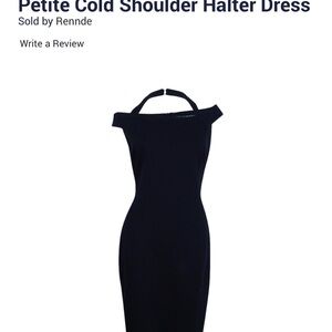 Ralph Lauren Black Off the Shoulder Cocktail Dress